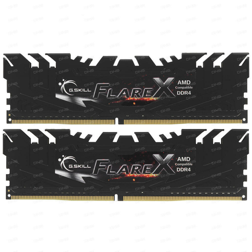 Оперативная память G.Skill Flare X (F4-3200C16D-16GFX) DIMM DDR4 16ГБ - DDR4, 8ГБх2 шт, 3200 МГц, 16-18-18-38