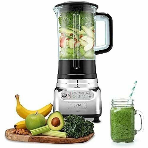 Электрический миксер Dualit VortecS Машина для приготовления смузи и супов Емкость 2 л Семь уровней Измельчение льда Небьющийся Хромированная пластина из АБС-пластика Функция защиты от отскока 5153600₽