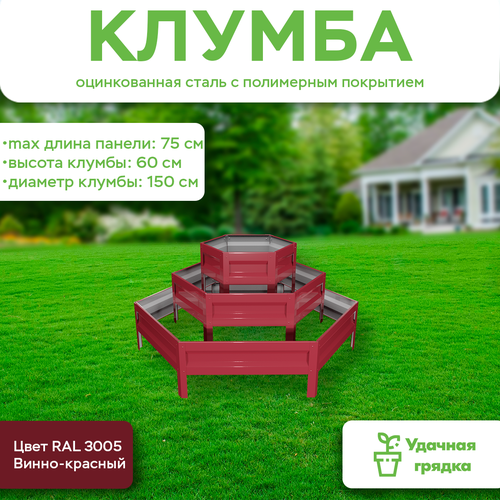 фото Клумба "удачная" - панели 30/50/75см, оцинкованная поверхность 3005, высота 20см удачная грядка
