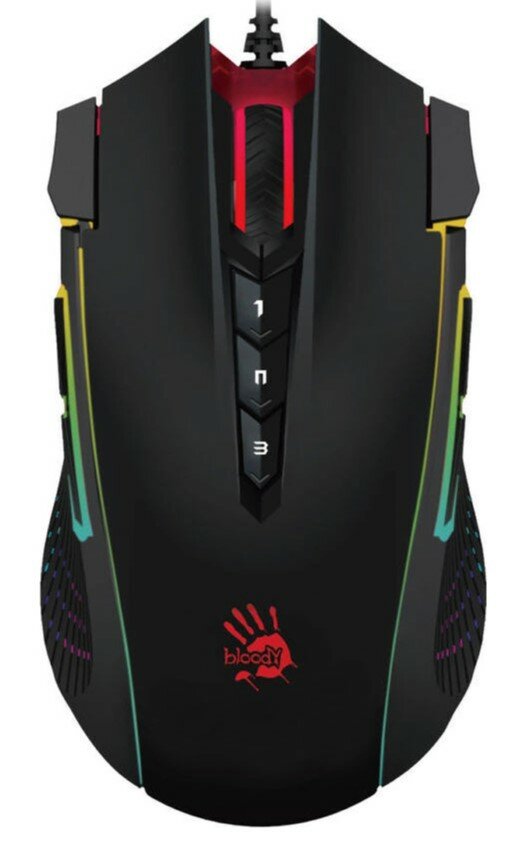 Мышь A4 Tech Bloody J90s черный оптическая (8000dpi) USB (12but)