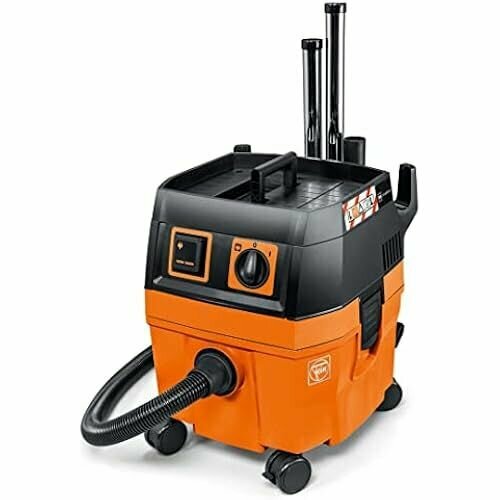 FEIN Компактный беспроводной пылесос для влажной и сухой уборки Dusttex 25 л промышленный пылесос 1380 Вт контейнер 22 л дополнительная розетка 92035060000 оранжевый 63548₽