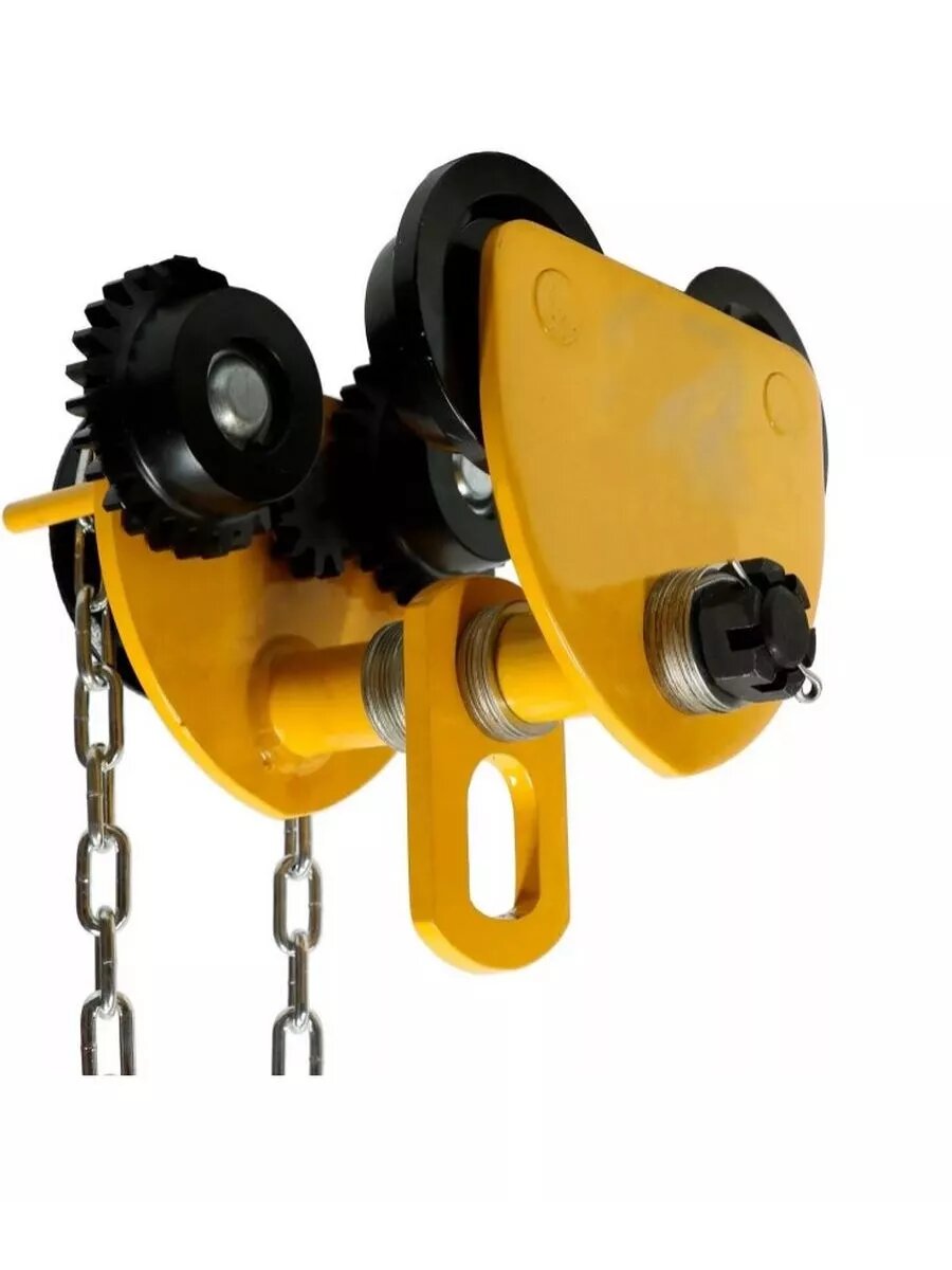 Каретка ручная для тали 1 тонна 6 метров тип GCL тележка на двутавр с ручным приводом — фото 1