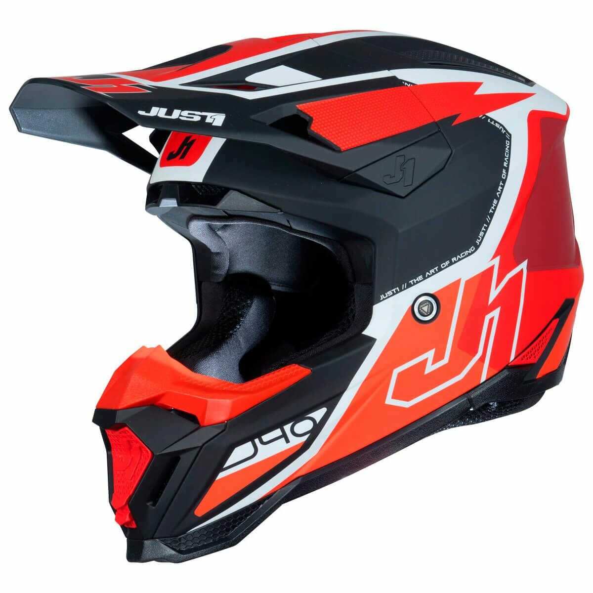 Шлем кроссовый JUST1 J40 (красный, белый, L)