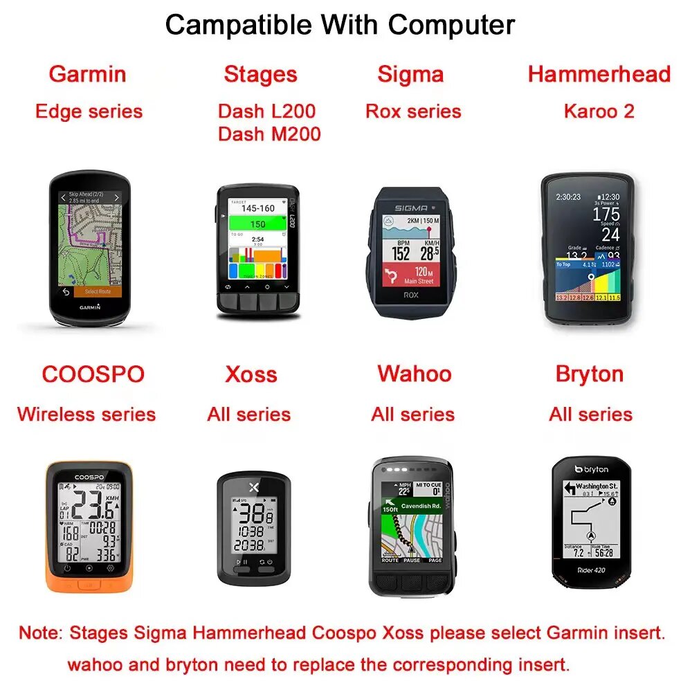 Держатель для велокомпьютера XODCK для Garmin Wahoo Bryton Xoss IGPSPORT GoPro — фото 1