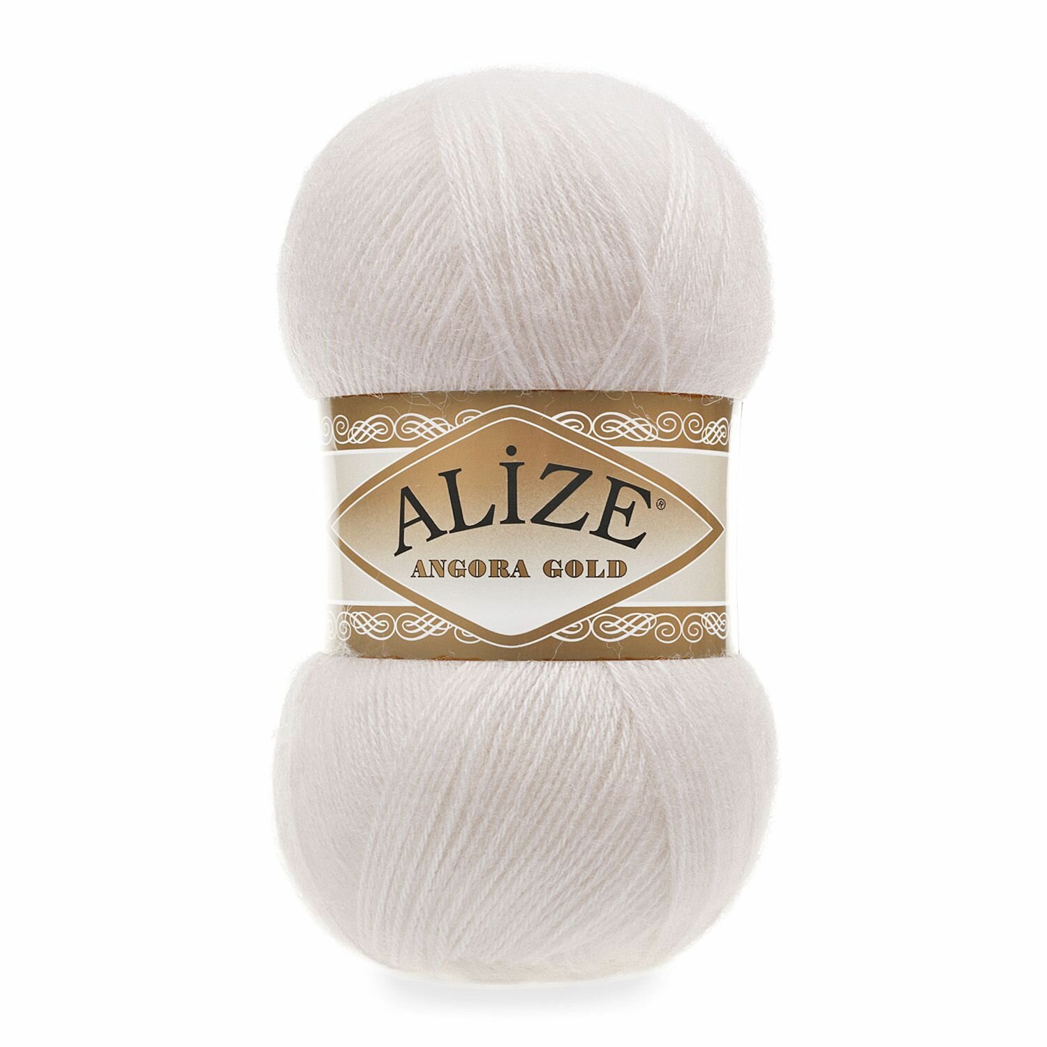 Пряжа Ангора Голд Alize Angora Gold упаковка 5 мотков 100 г. 550 м. 20% шерсть 80% акрил цвет 599 слоновая кость