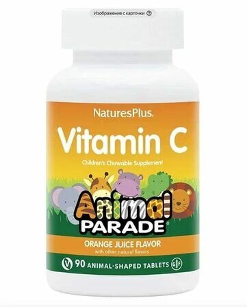 Natures Plus AP Vitamin C (90 жев. таб.) апельсин, витамин С в жевательных таблетках