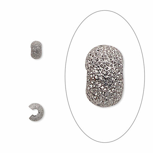 Кримпы 4мм покрывные звездная пыль базовый материал - латунь вороненая сталь 10 шт 601₽