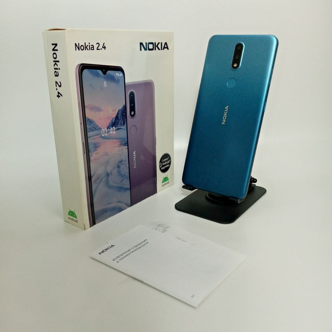 Смартфон Nokia 2.4 3/64 ГБ, Dual nano SIM, полярная ночь — фото 1