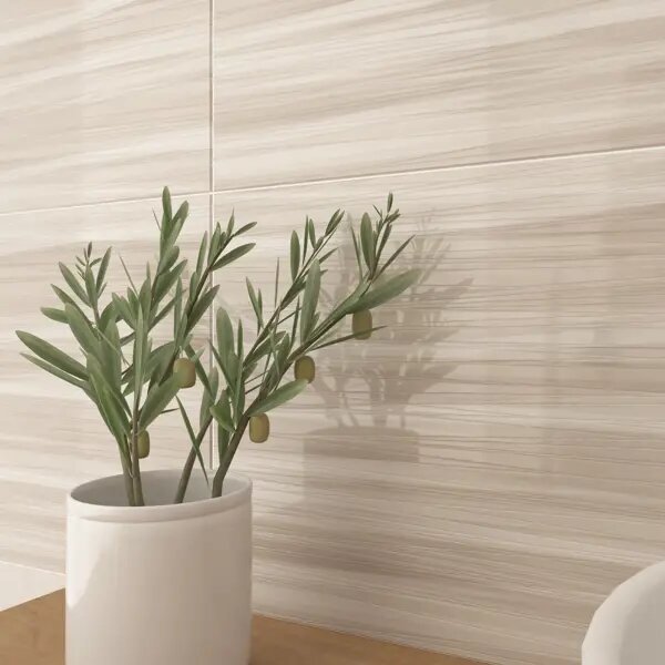 фото Настенная плитка Шахтинская Плитка Пазолини 25x40 см 1.4 м² цвет коричнево-бежевый