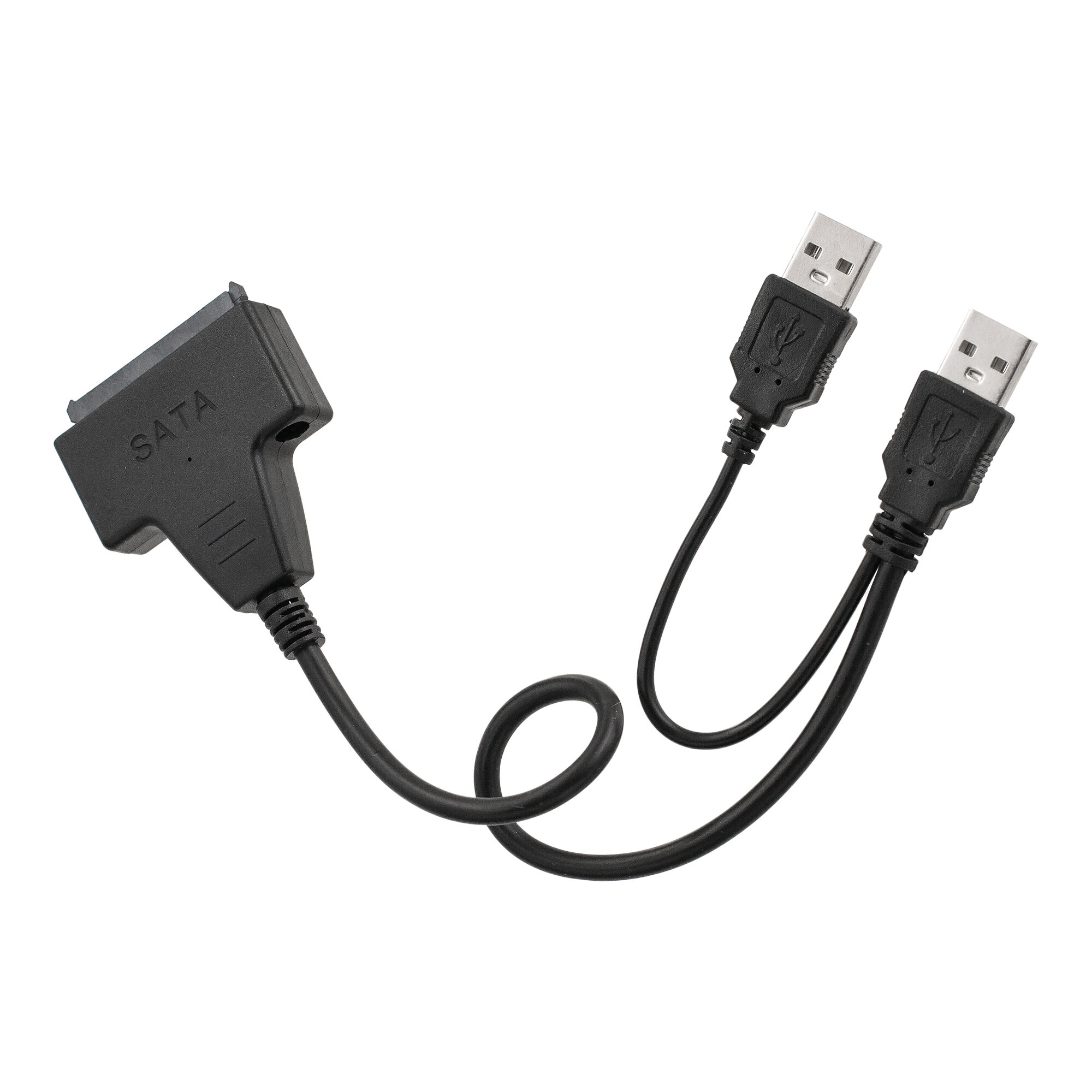 Адаптер USB 2.0 переходник для внешнего жесткого диска SATA 7+15 pin для HDD/SSD