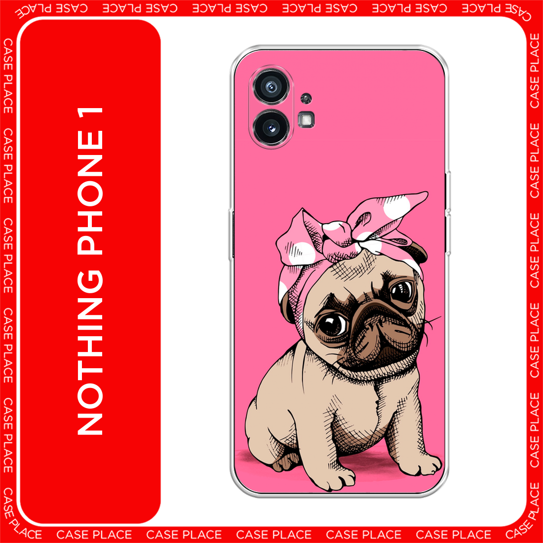 Чехол на Nothing Phone 1 / Нафинг Фон 1 с принтом Dog Pin-Up