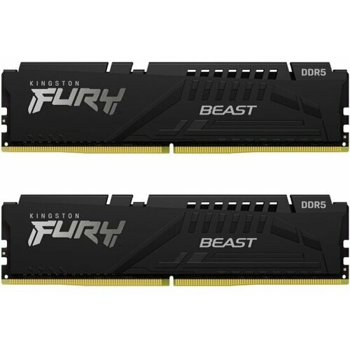 Оперативная память Kingston DDR5 32Gb 2x16Gb 6000MHz pc-48000 FURY Beast Black 10500₽