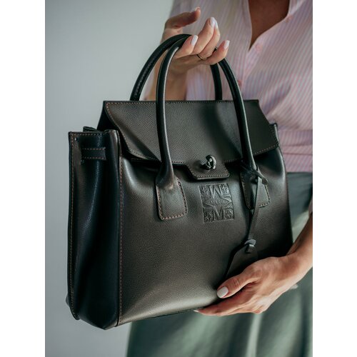 Сумка тоут Vera Pelle, темно-коричневый