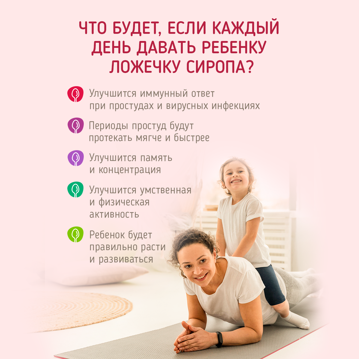 Мультивитамины детские для иммунитета, сироп без сахара — фото 1