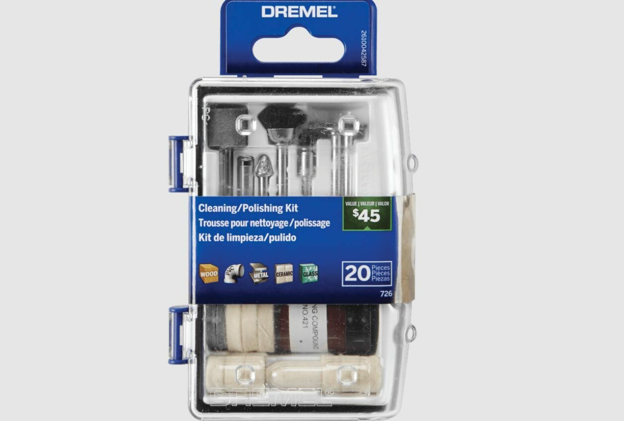 Набор насадок 20 шт Dremel на любой гравер для полировки шлифовки и зачистки + пластиковый кейс