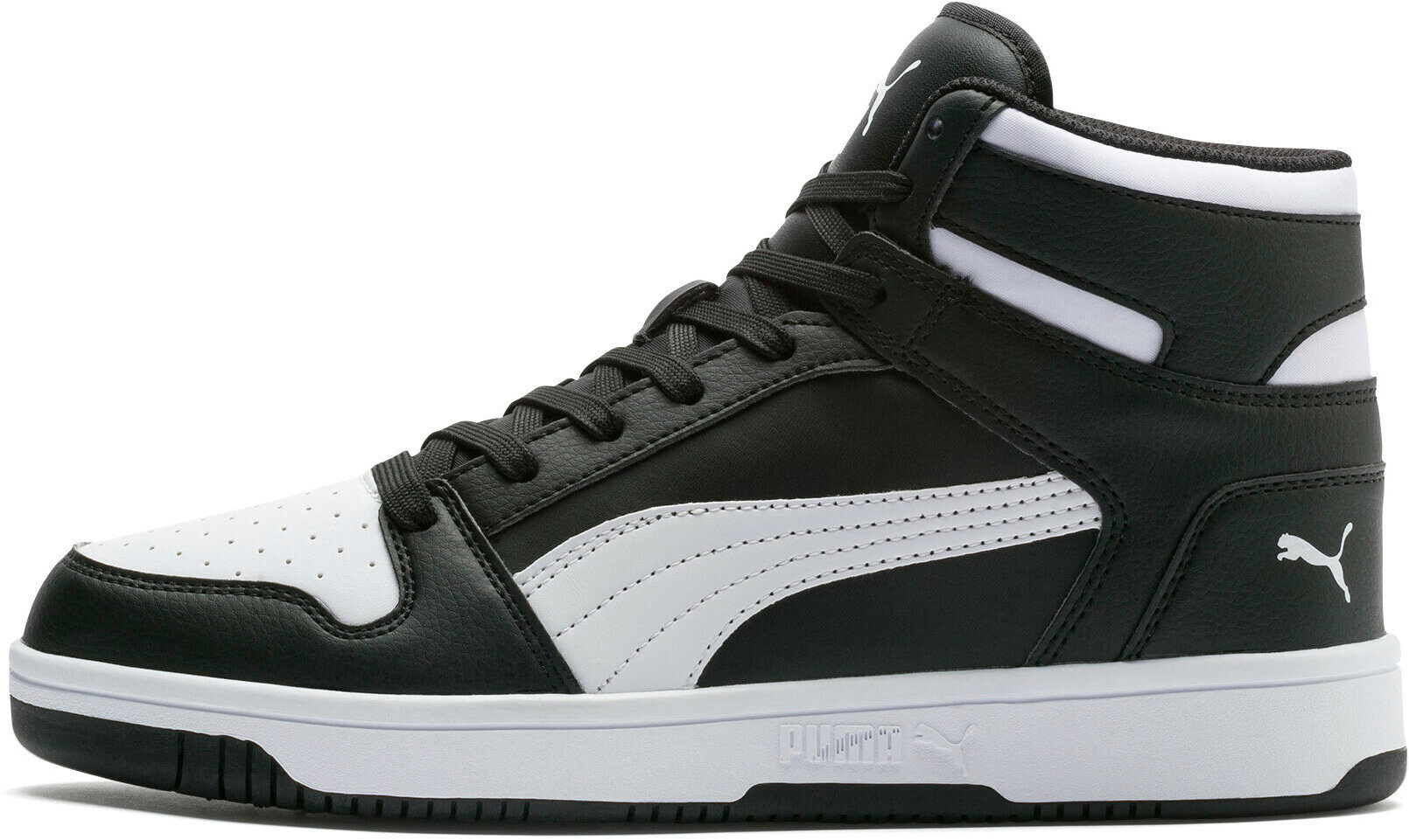 Кеды PUMA Rebound Layup Sl, полнота F, размер 9,5 UK, черный, белый — фото 1