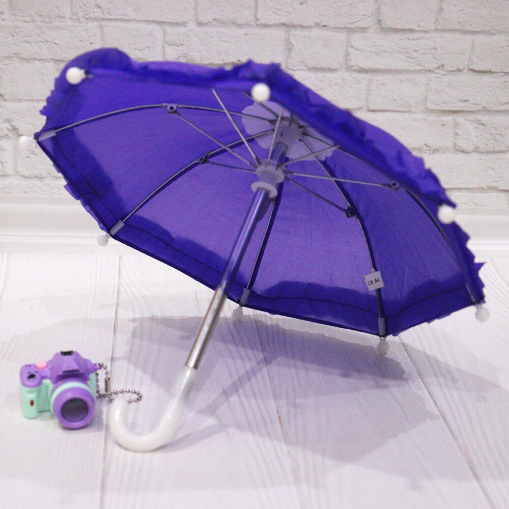 Комплект аксессуаров для кукол (зонт+фотоаппарат), фиолетовый