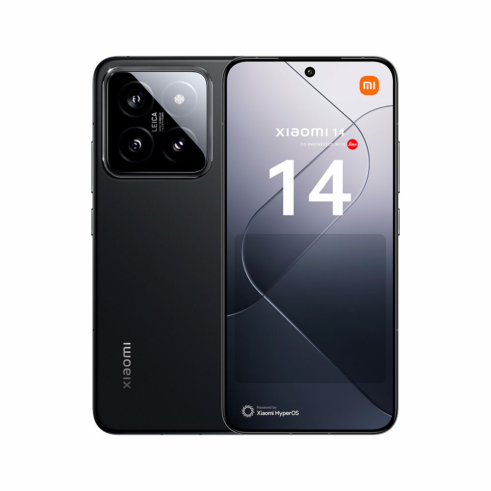 Смартфон Xiaomi 14, 16ГБ/1ТБ, Black (Черный), OLED, 6.36", 120 Гц, Android 14, CN