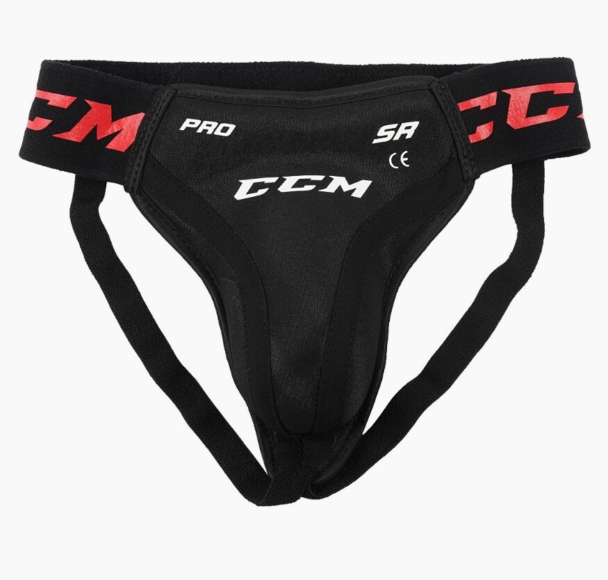 Хоккейная защита паха CCM PRO JOCK SR BK, взрослая, черный, раковина игрока