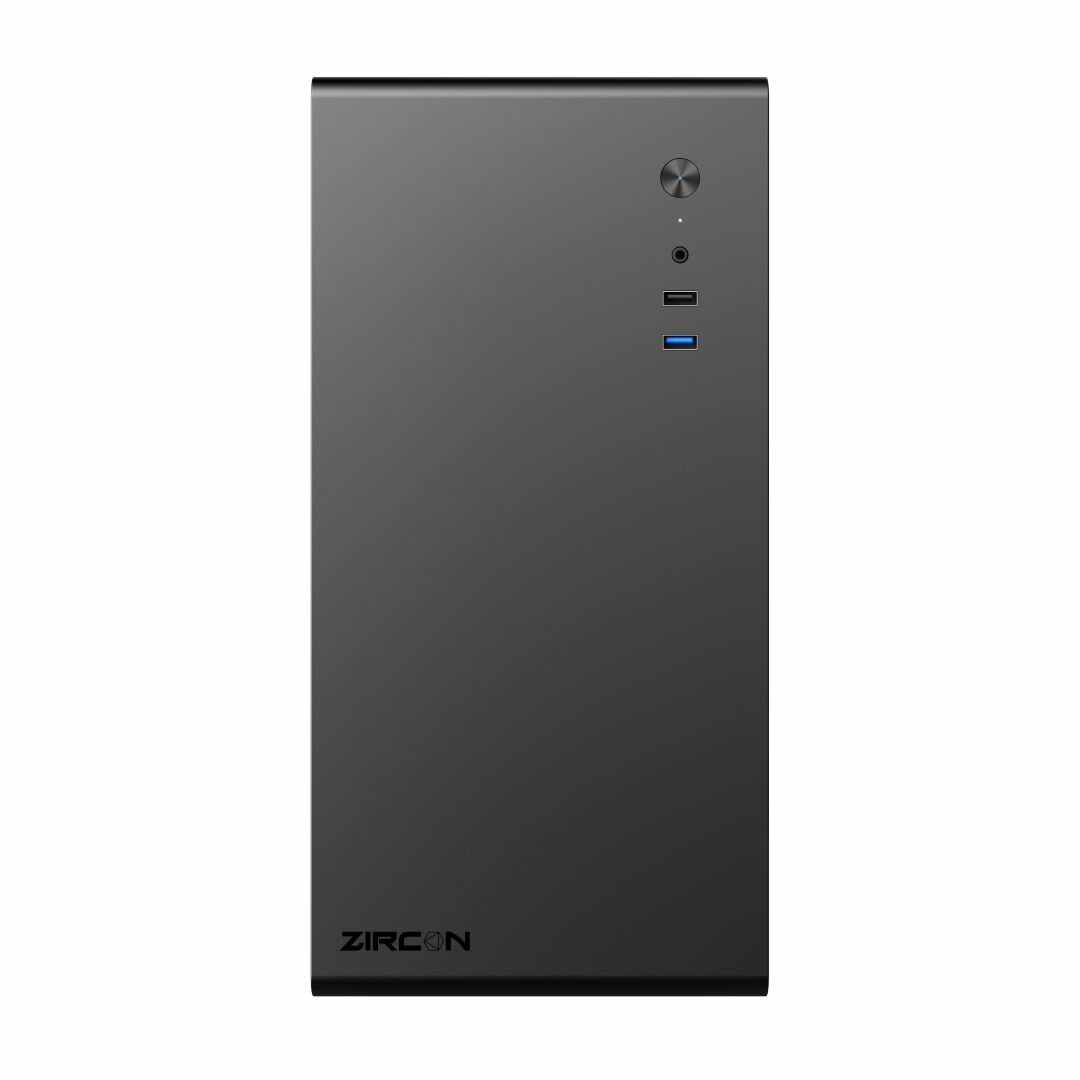 Корпус Zircon Mozart BK без БП (Черный Midi-Tower Micro-ATX Mini-ITX CPU 140мм VGA 300мм Закаленное стекло 1*USB3.0, 1*USB2.0, 1*92мм) — фото 1
