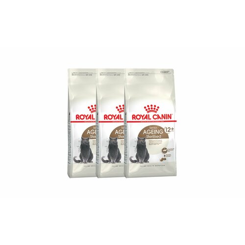 Royal Canin Ageing Sterilised 12+ сухой корм для пожилых стерилизованных кошек старше 12 лет с птицей - 400 г х 3 шт.