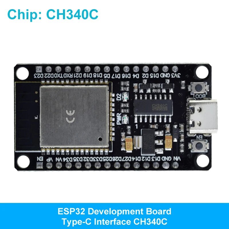 ESP32 плата Wi-Fi Bluetooth TZT, ESP32-CH340C-TYPEC