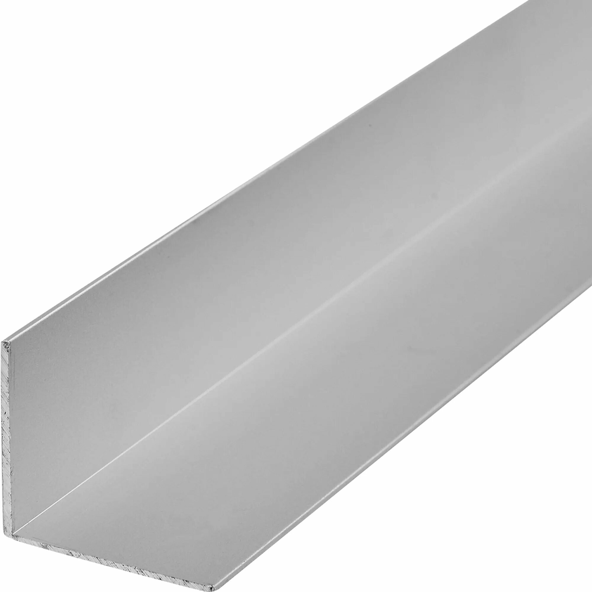 L-профиль с равными сторонами 30x30x1.2x2700 мм алюминий цвет серебро
