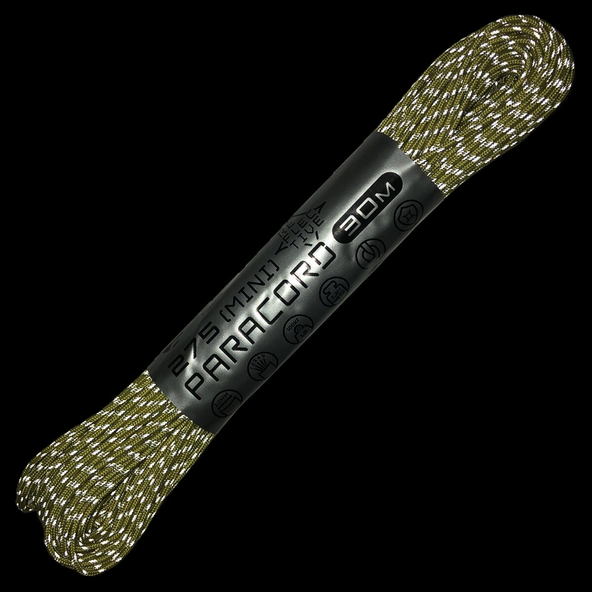 Паракорд 275 (мини) CORD nylon 30м RUS световозвращающий (lemon)