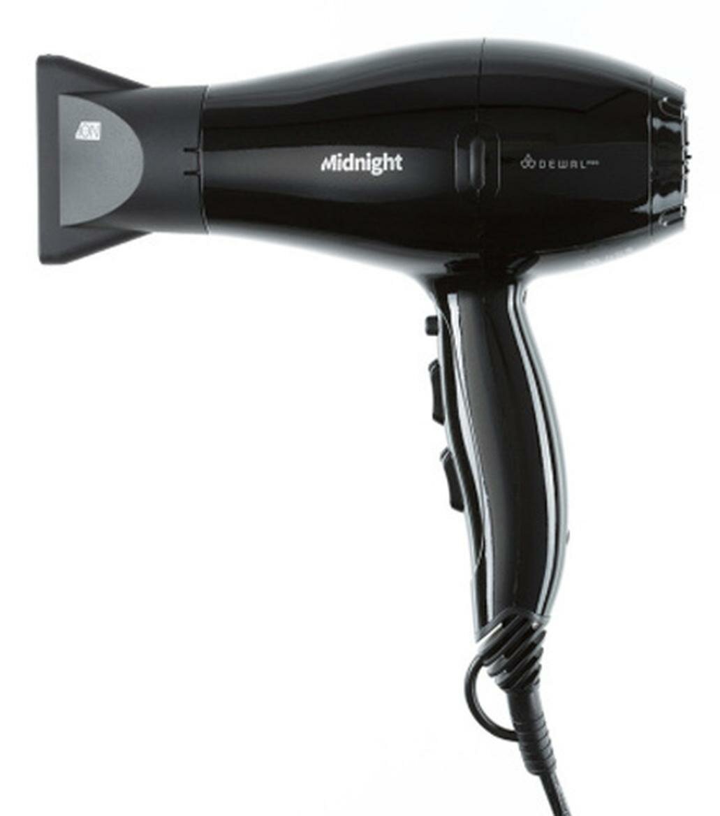 Профессиональный фен Dewal Midnight Black 03-107, 4 режима температуры, 2 скорости