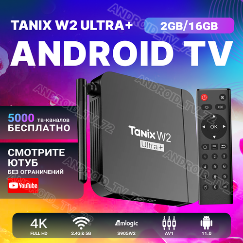 Прошитая Tanix W2 Ultra Wi-Fi 4GB64GB S905W2 смарт ТВ приставка с настройкой 3801₽