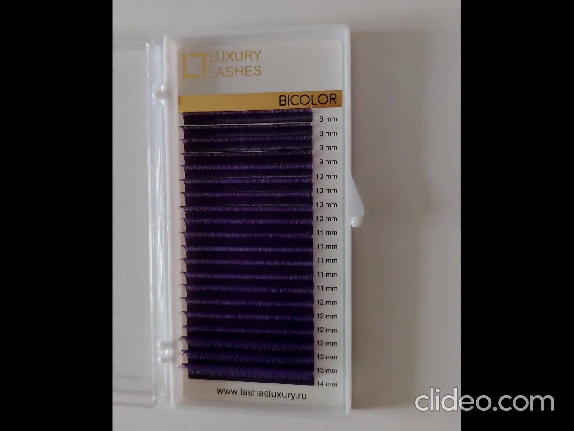 Ресницы для наращивания фиолетовые mix C 0.10 8-14 мм — фото 1