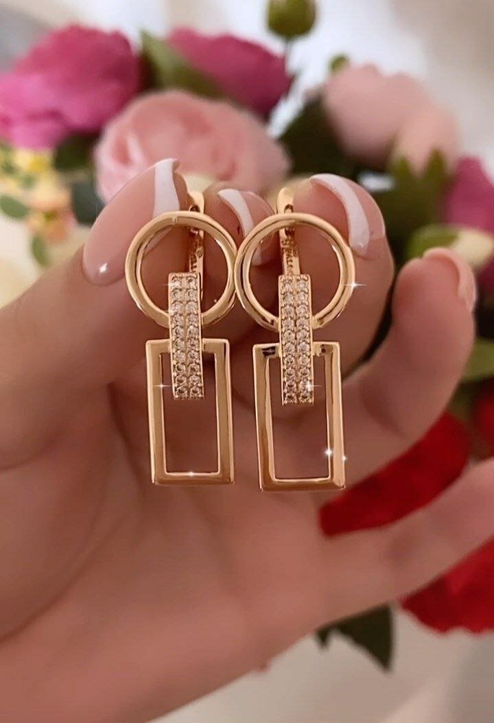 Серьги, фианит, искусственный камень