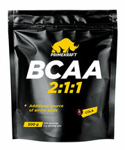 Незаменимые аминокислоты Prime Kraft BCAA 2:1:1 - 500 г, кола