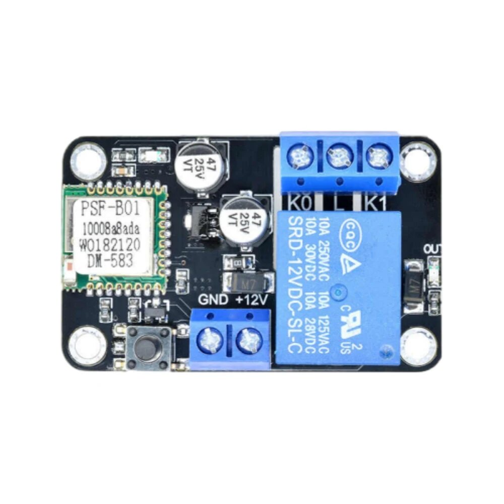 ESP8285 Замените самоблокирующийся беспроводной интеллектуальный переключатель постоянного тока 12 В Wi-Fi, релейный модуль задержки цикла для управления приложением Android, умный дом