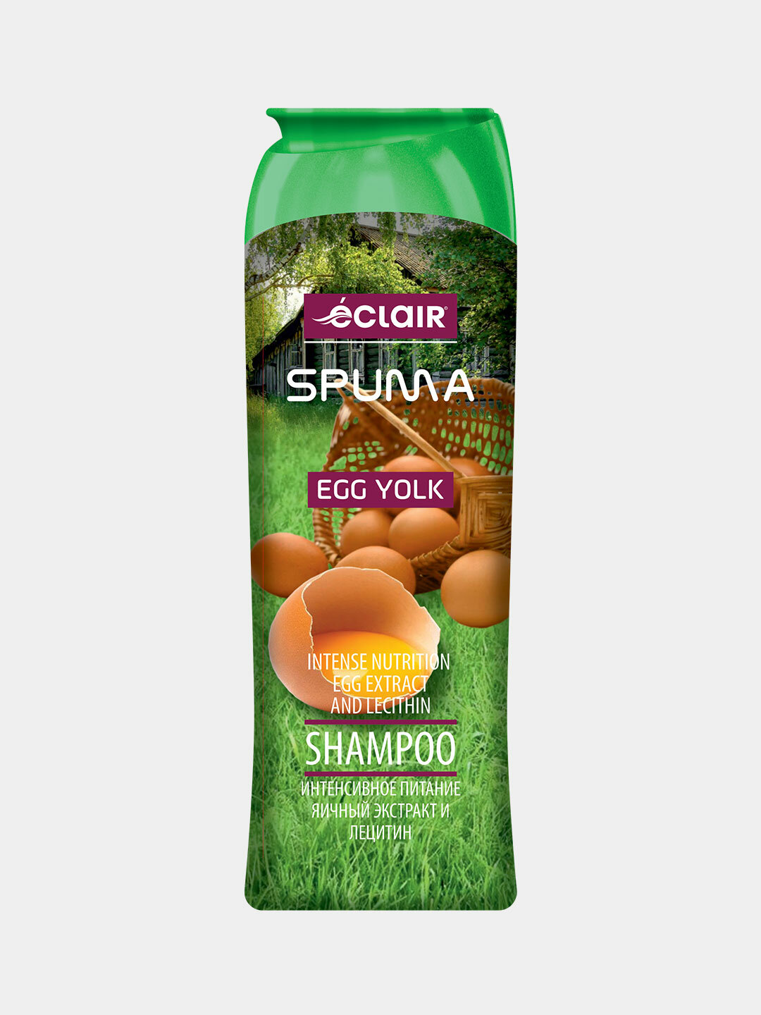 Шампунь Eclair SPUMA, яичный, для жестких волос, укрепление, 400мл