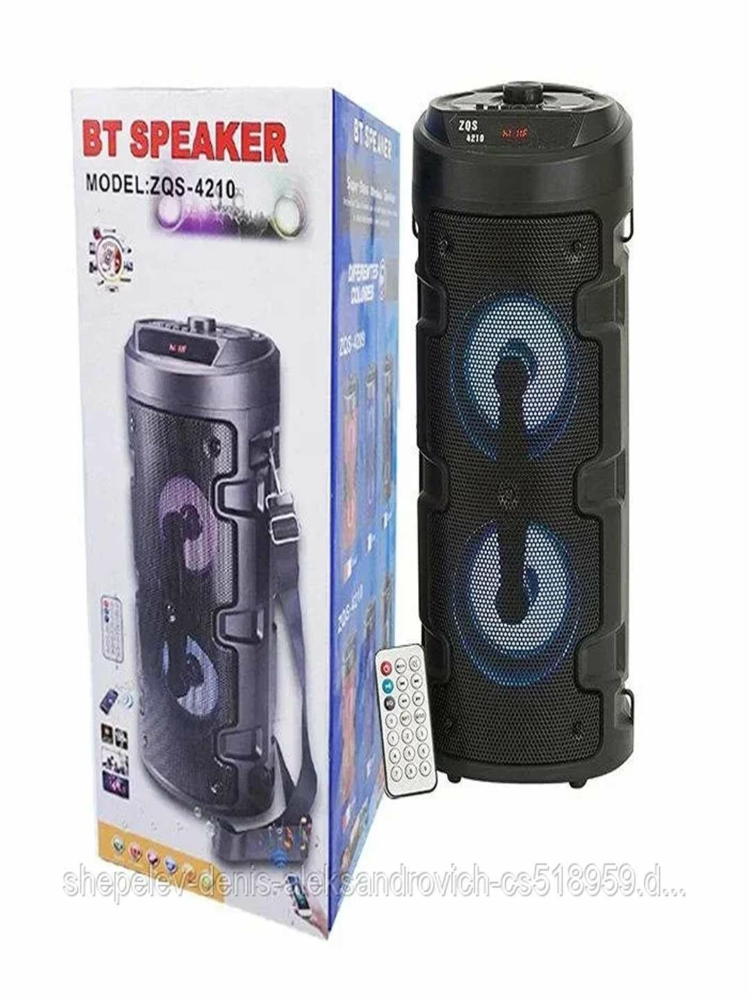 Портативная Bluetooth-колонка BT SPEAKER ZQS-4210 с мощным звуком и подсветкой.
