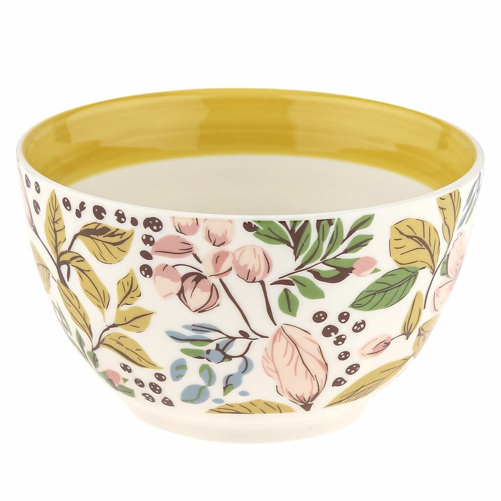 "Жасминовый вальс" Салатник фарфоровый 400мл, отводка, с декором, в коробке