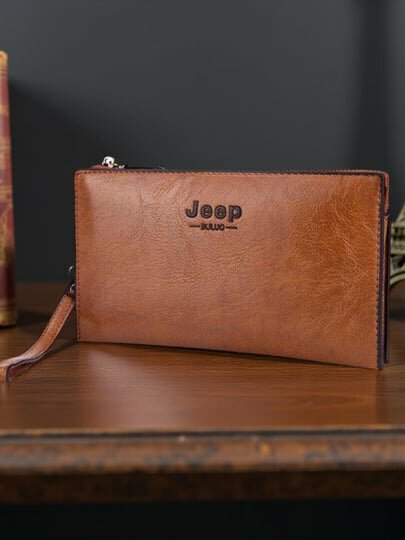 Кошелек , фактура гладкая, коричневый — фото 1