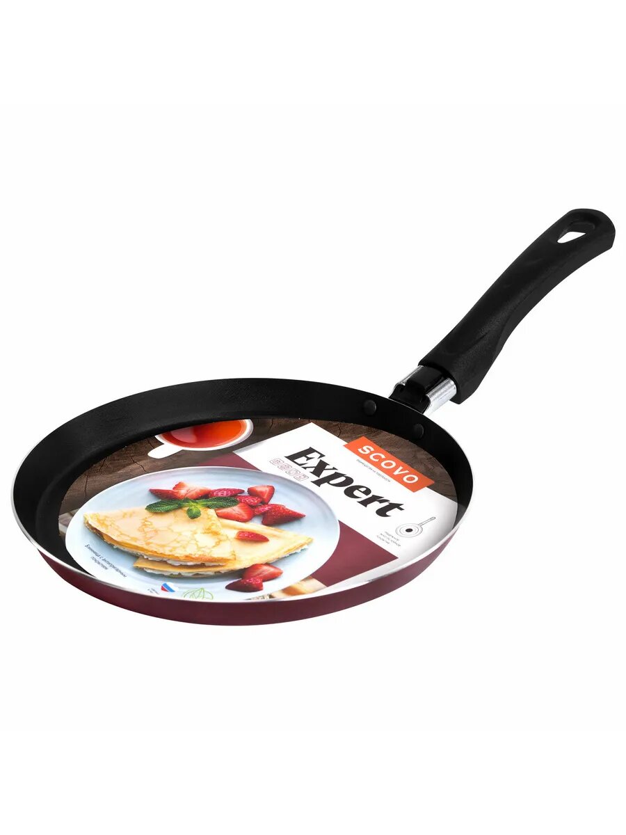 Сковорода блинная 22 см антипригарное покрытие длинная ручка