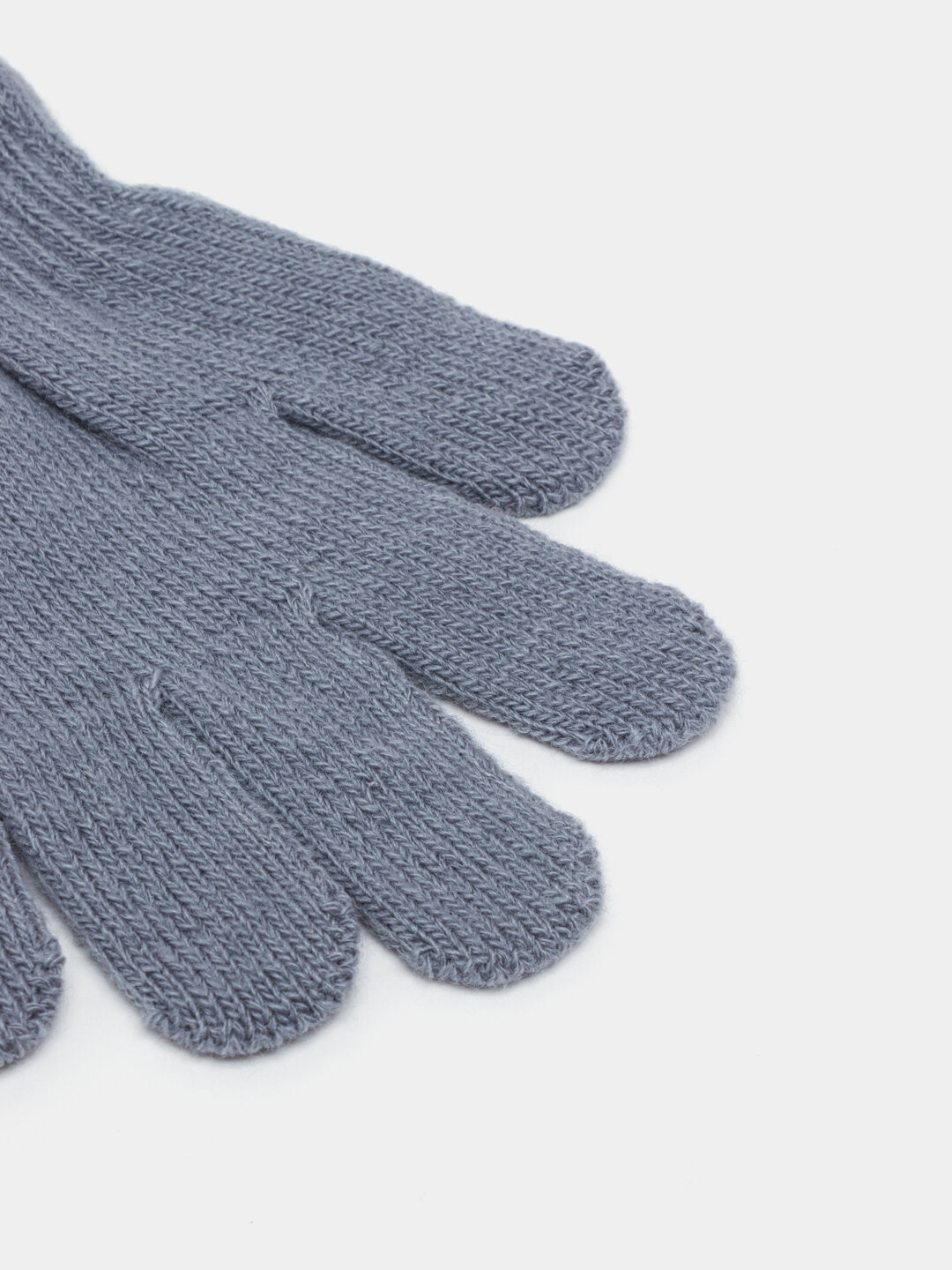 Перчатки  для детей, размер 15, серый меланж — фото 1