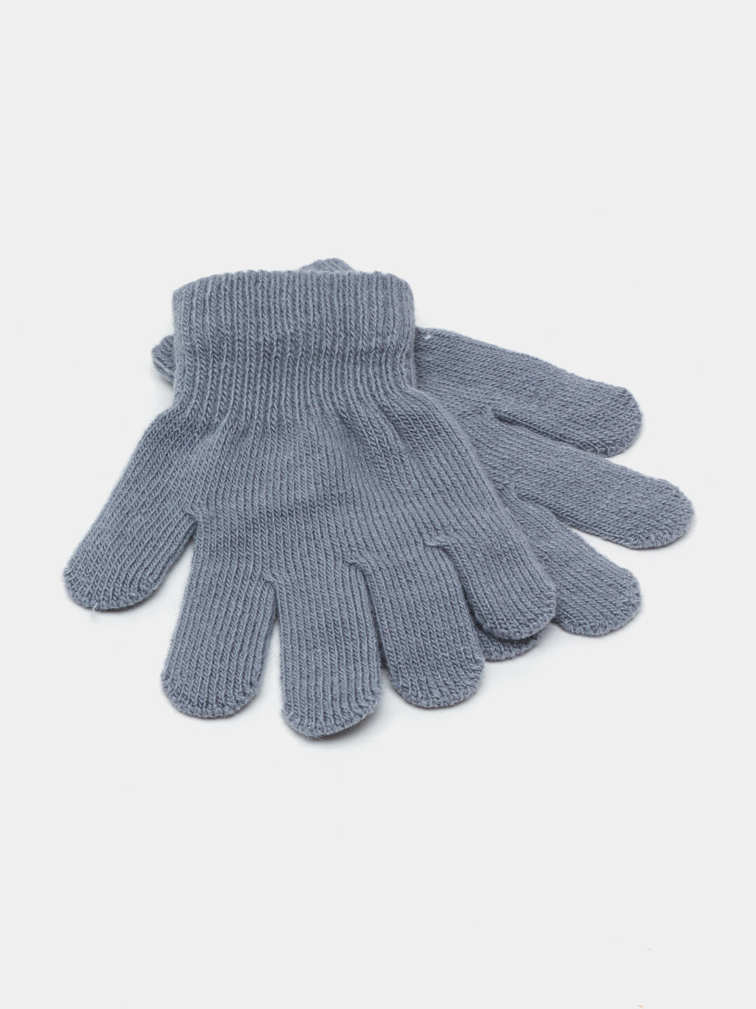 Перчатки  для детей, размер 15, серый меланж — фото 1