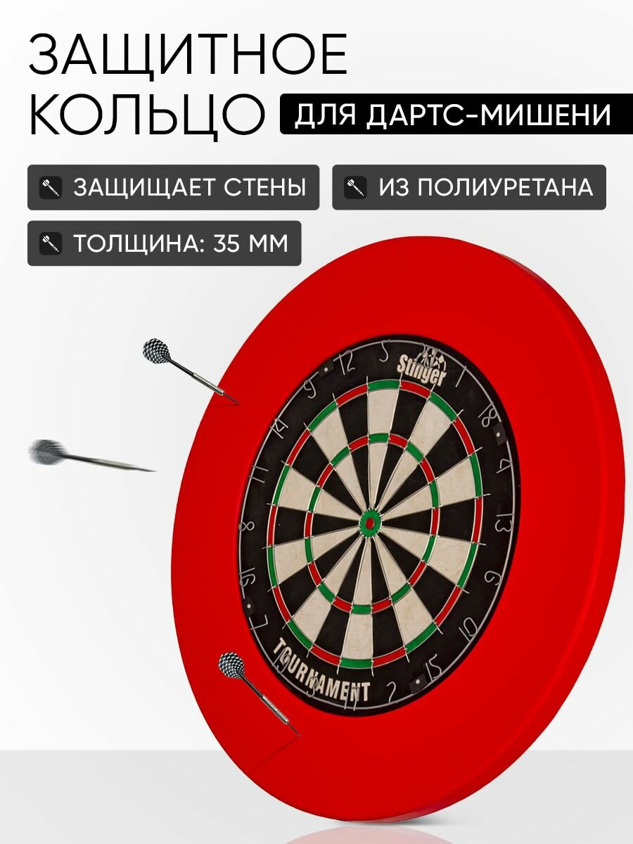 Защитное кольцо для мишени дартс Stinger, внутренний D44см, внешний D68см, полиуретан