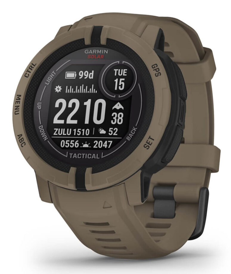 Смарт-часы Garmin Instinct 2 Solar Tactical Coyote tan (010-02627-04) (Европейская версия, меню на Русском)