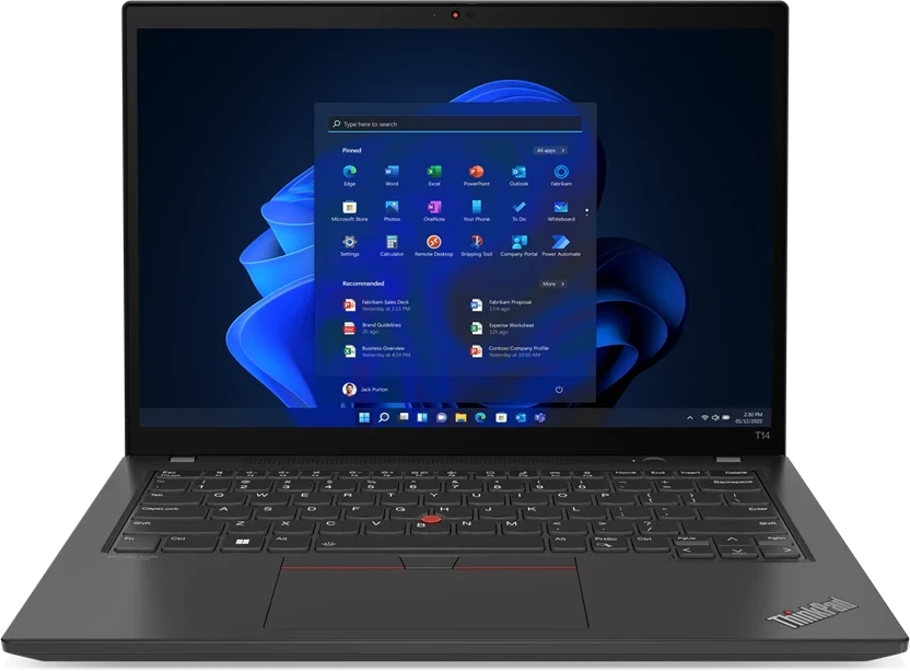 Ноутбук Lenovo ThinkPad T14 Gen 3 14 (1920x1200) IPS сенсорный/Intel Core i5-1235U/16ГБ DDR4/512ГБ SSD/Iris Xe Graphics/Windows 11 Pro английская черн