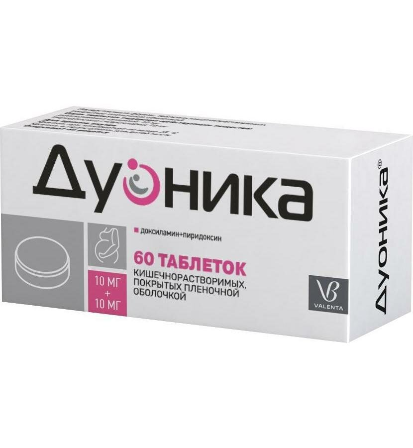 Дуоника таб. кш./раств. об., 10 мг+10 мг, 60 шт.