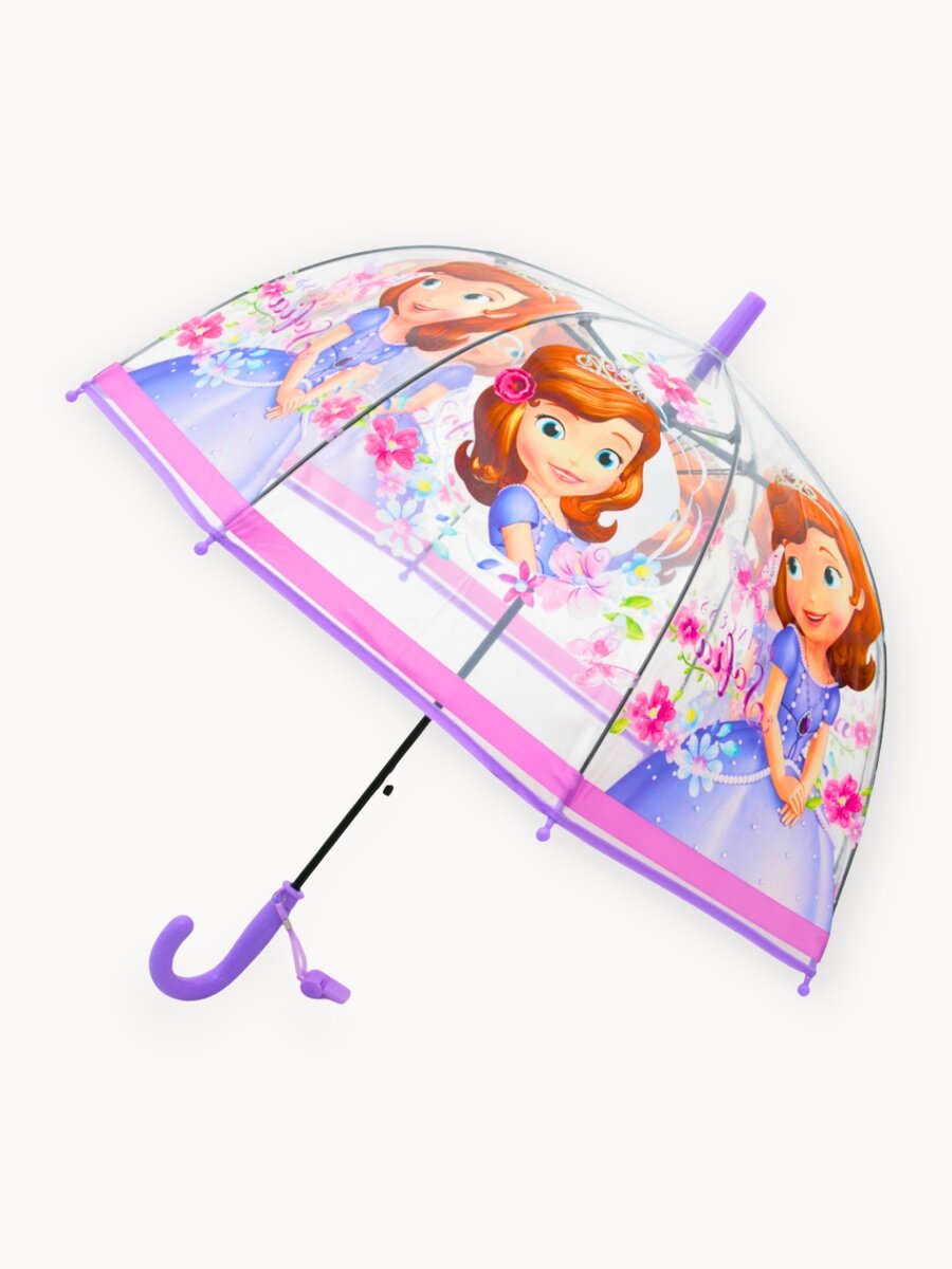 Зонт-трость GALAXY OF UMBRELLAS, фиолетовый, бесцветный