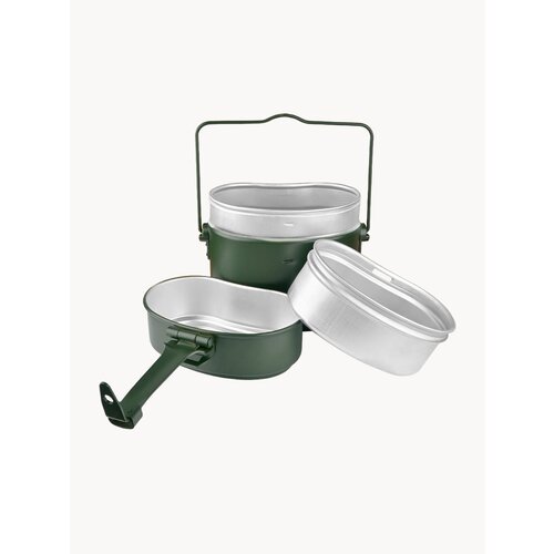 Котелок армейский походный туристический 1.3 литра, котелок разборный