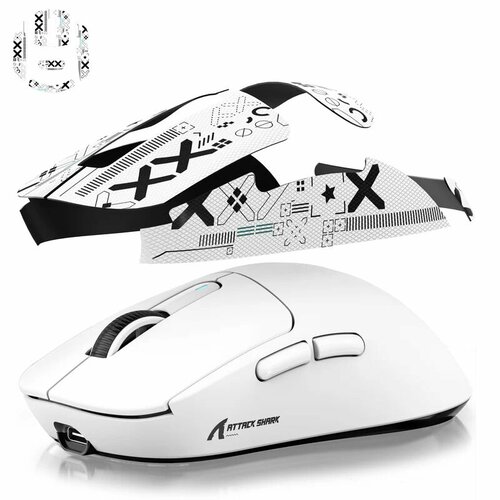 Грипсы противоскользящие наклейки для мышки Attack Shark X3 белые 550₽