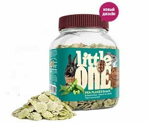 Лакомство для грызунов Little One плющеный горох 140г