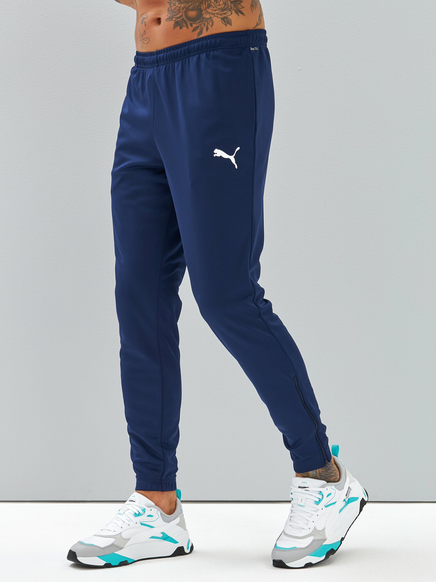 Брюки PUMA teamRISE, размер M, cиний
